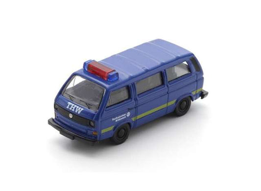 Pre-Order – Volkswagen T3 *THW*, blue 1:87 Schuco Model (schucoS87U00037) – ETA. September 2026