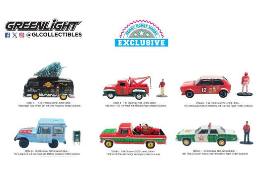Pre-Order – Christmas 2025 Limited Edition Assortment of 6 1:64 GreenLight Model (gl30564~6) – ETA. September 2026