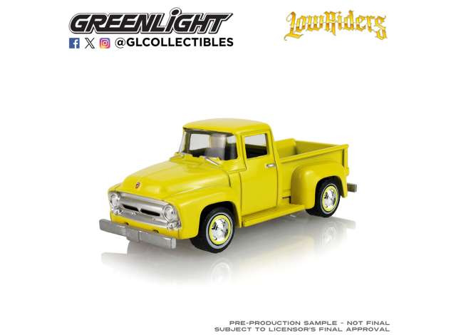 Pre-Order – 1954 Ford F-100 *California Lowriders Series 8*, bright yellow 1:64 GreenLight Model (gl63090B) – ETA. September 2026