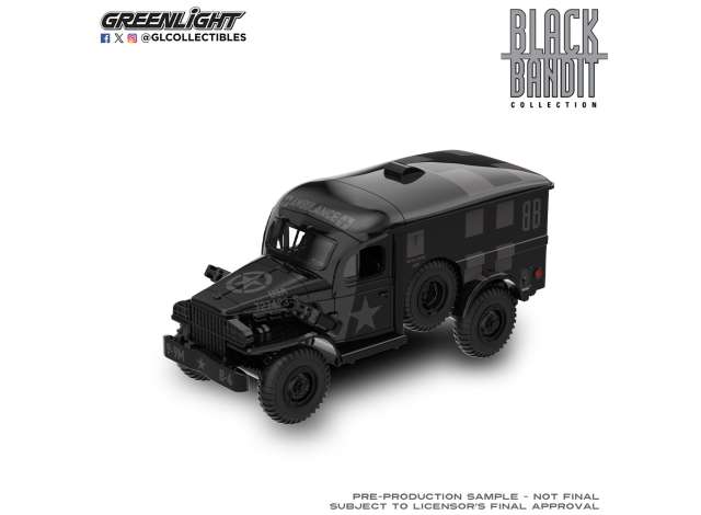 Pre-Order – Dodge WC54 Ambulance *Black Bandit Series 31*, black 1:64 GreenLight Model (gl28190C) – ETA. September 2026