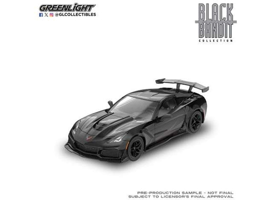 Pre-Order – 2019 Chevrolet Corvette ZR1 Hard Top *Black Bandit Series 31*, black 1:64 GreenLight Model (gl28190E) – ETA. September 2026