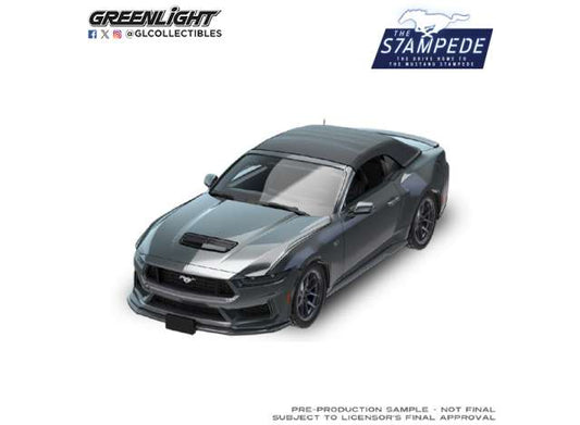 Pre-Order – 2024 Ford Mustang GT 5.0 Convertible *The Mustang Stampede Series 2*, dark grey 1:64 GreenLight Model (gl125402F) – ETA. September 2026