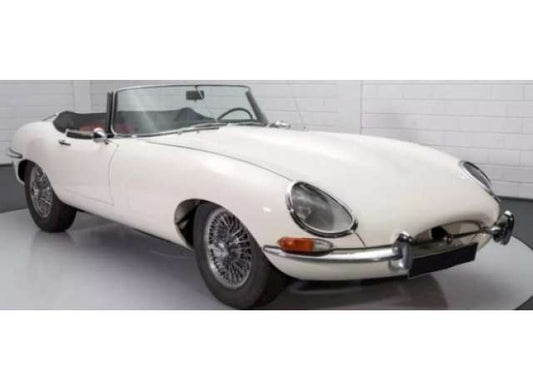 Pre-Order – 1962 Jaguar E-Type Cabriolet, English White 1:12 Norev Model (nor122723) Stocks Due September 2026