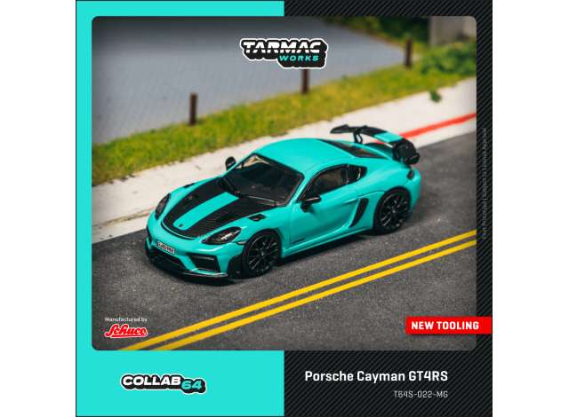 Pre-Order – Porsche Cayman GT4RS, mint green 1:64 Tarmac Model (TC-T64S-022-MG) – ETA. September 2026