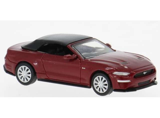 Pre-Order – 2020 Ford Mustang VI Cabriolet, dark red 1:87 Brekina Model (PCX870565) – ETA. September 2026