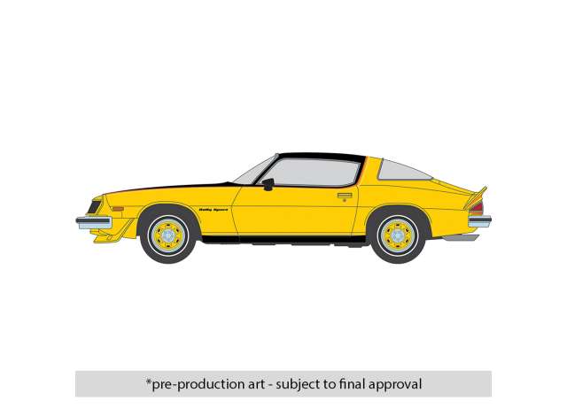 Pre-Order – 1976 Chevrolet Camaro Rally Sport, bright yellow/black 1:64 IXO America Model (ixoIA64011) – ETA. September 2026