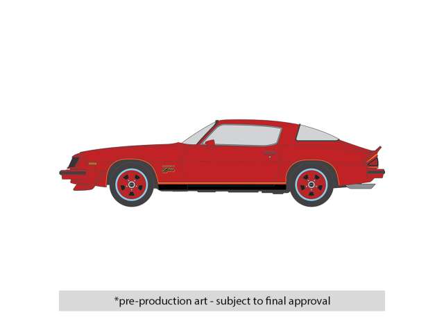 Pre-Order – 1977 Chevrolet Camaro Z28, red 1:64 IXO America Model (ixoIA64010) – ETA. September 2026
