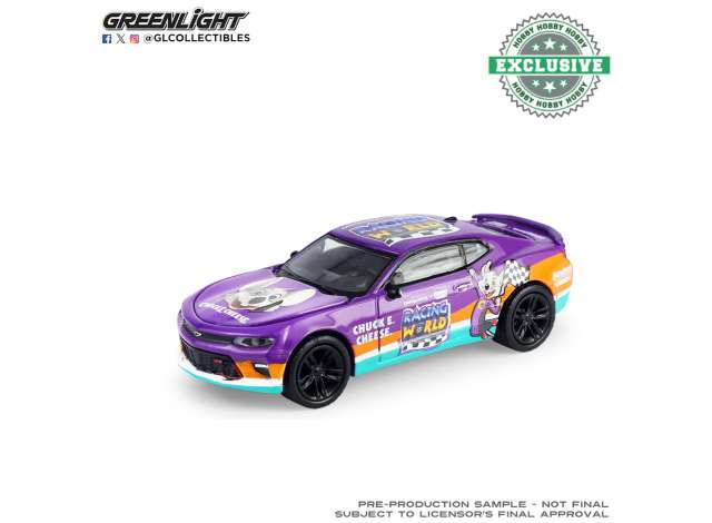 Pre-Order – 2016 Chevrolet Camaro SS Chuck E. Cheese Racing World and Hendrick Motorsports Collaboration, various 1:64 GreenLight Model (gl30569) – ETA. September 2026