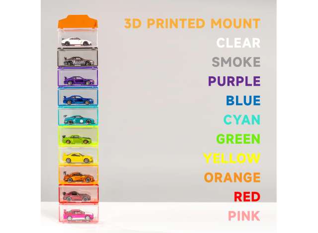 Pre-Order – Diecast storage box - Rainbow- Set of 10 boxes. Perfectly suited for most 1/64 models such as Hot Wheels, PopRace, MiniGT, Tarmac and Greenlight. 1:64 Diecast Storage Model (DS-001Rainbow) – ETA. September 2026