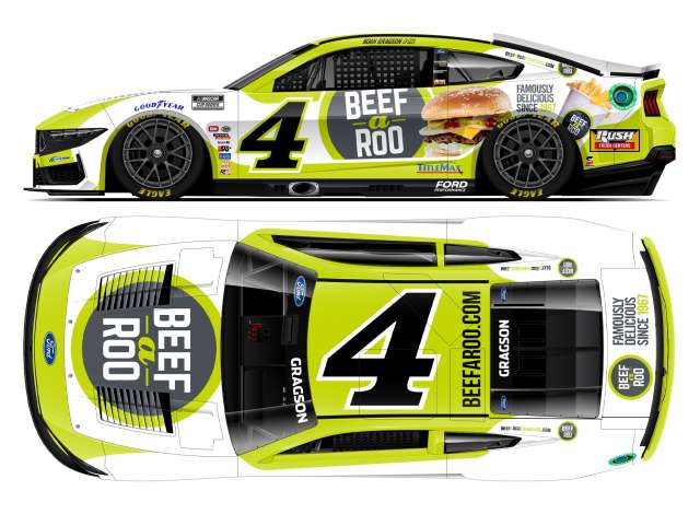 2025 Ford Mustang Dark Horse #4 Noah Gragson *Beef a Roo*, green/white 1:64 Action Racing Collectibles Model