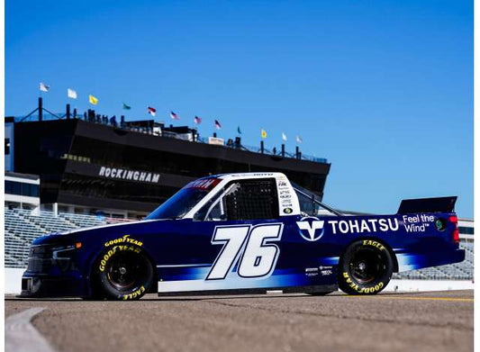 2025 Chevrolet Silverado #76 Spencer Boyd *Tohatsu* Test Truck, blue/white 1:64 Action Racing Collectibles Model
