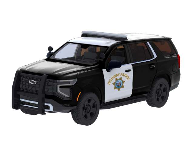 Pre-Order – 2025 Chevrolet Tahoe PPV-CHP, black/white 1:24 Motor Max Model (mmax76645) – ETA. January/February 2027