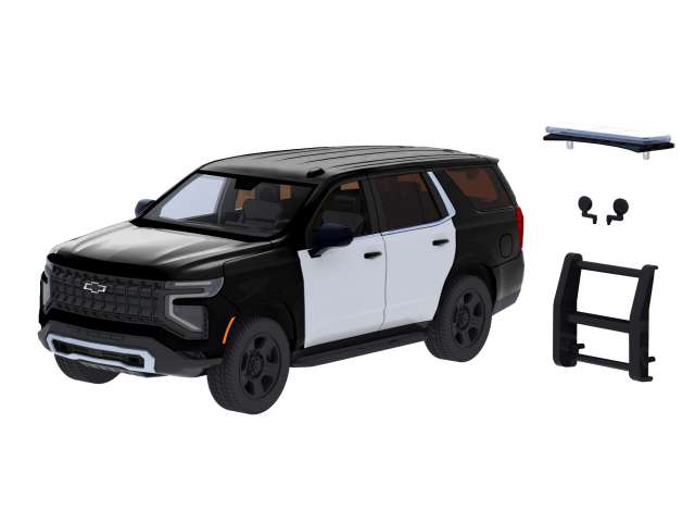 Pre-Order – 2025 Chevrolet Tahoe PPV modelkit, black/white 1:24 Motor Max Model (mmax76816BW) – ETA. January/February 2027