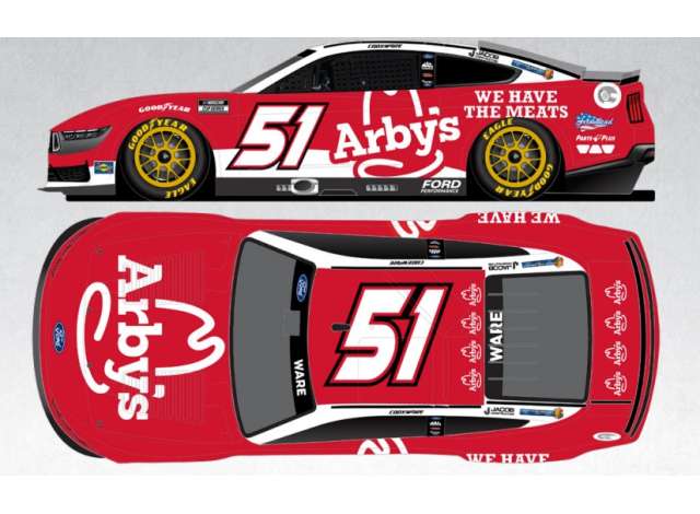 2025 Ford Mustang #51 Cody Ware *Arbys*, red/white 1:64 Action Racing Collectibles Model