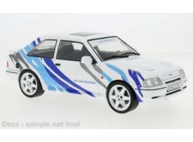 Pre-Order – 1990 Ford Escort MK IV RS Turbo S2, white/blue 1:18 MCG Model (MCG18547) – ETA. July/August 2026