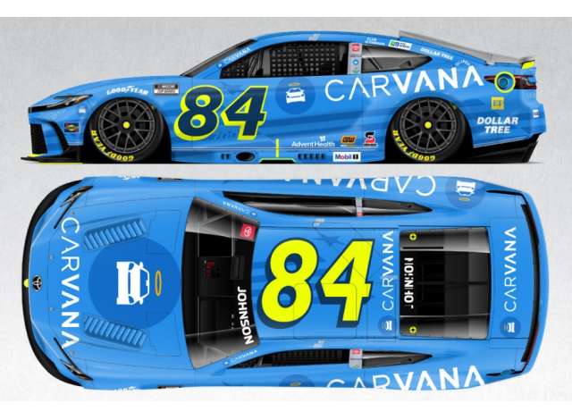 2025 Toyota Camry #84 Jimmie Johnson *Carvana 700th Start* blue/white/yellow 1:64 Action Racing Collectibles Model