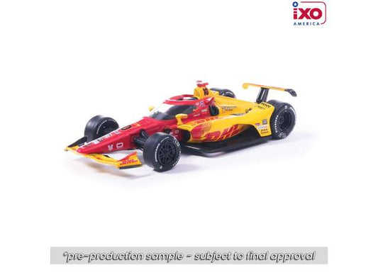 Pre-Order – 2025 NTT INDYCAR #10  Alex Palou Chip Ganassi Racing *DHL*, yellow/red 1:64 IXO America Model (IND64029) – ETA. September 2026