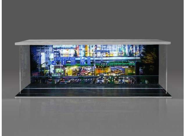 Available To Order – Diorama Urban Street with Light, Various 1:64 Black Box Diorama Model (MO914248)