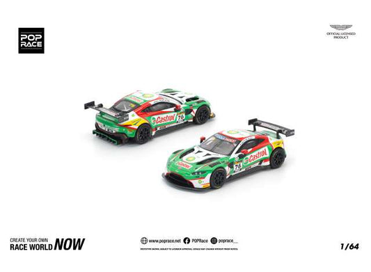 Pre-Order – 2020 Aston Martin Vantage GT3 Bathurst 12h, white/red/green 1:64 Pop Race Limited Model (PR640253) – ETA. July/August 2026
