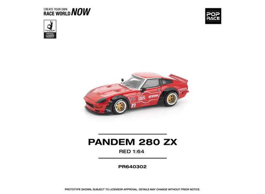 Pre-Order – Pandem 280 ZX, red 1:64 Pop Race Limited Model (PR640302) – ETA. July/August 2026