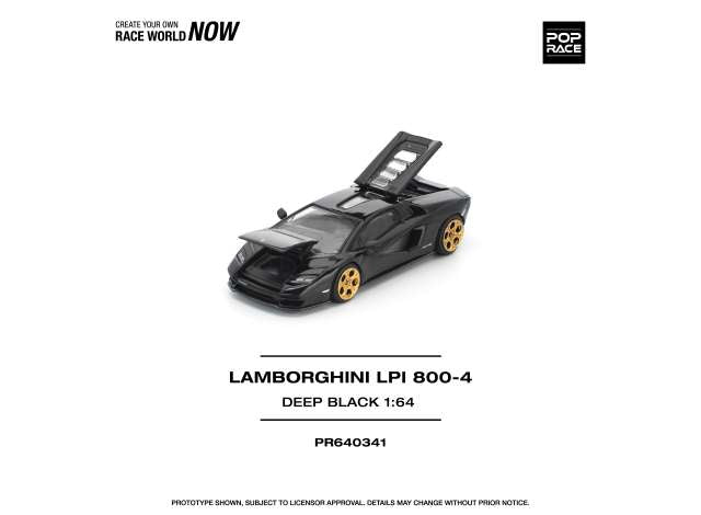 Pre-Order – Lamborghini Countach LPI 800-4, deep black 1:64 Pop Race Limited Model (PR640341) – ETA. July/August 2026