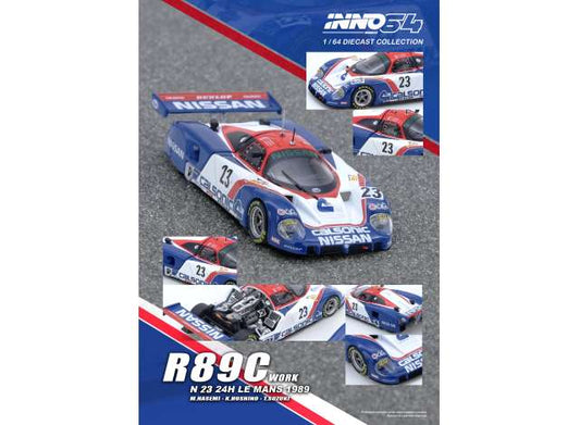 PRE ORDER STOCKS DUE DECEMBER 2025 / JANUARY 2026 1:64 INNO64 IN64-R89C-89LM23 1989 R89C LE MANS #23 MASAHIRO HASEMI/KAZUYOSHI HOSHINO/TOSHIO SUZUK