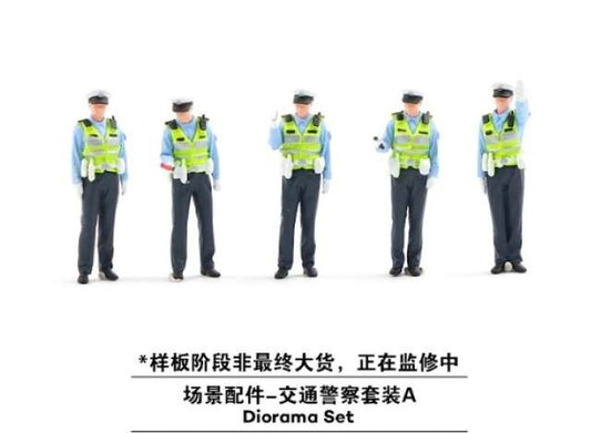 Pre-Order – Traffic Police Set A (5 Figures), Various 1:64 XCartoys Model (XcarX28Police) Stocks Due July/August 2026