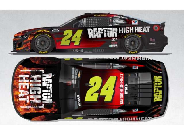 2025 Chevrolet #24 William Byron *Raptor High Heat* black/red/white 1:64 Action Racing Collectibles Model