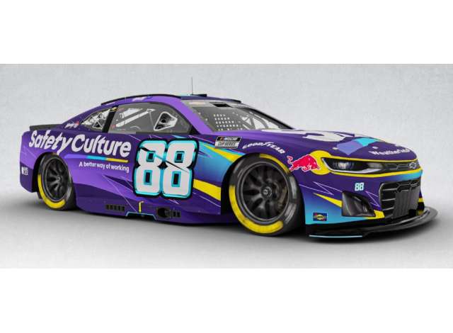 2025 Chevrolet #88 Shane van Gisbergen *SafetyCulture* purple/yellow 1:64 Action Racing Collectibles Model