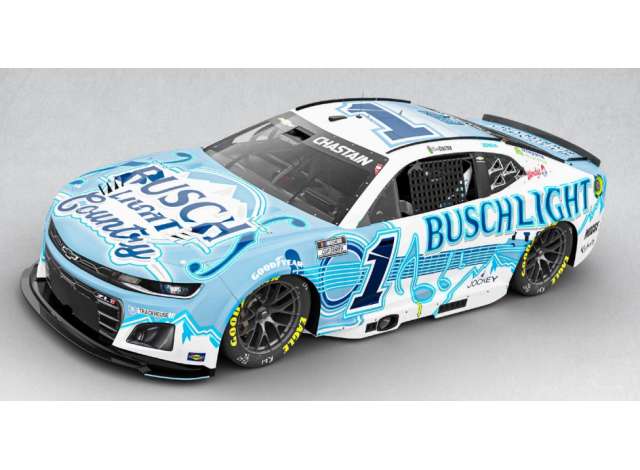 2025 Chevrolet #1 Ross Chastain *Busch Light Country* white/blue 1:64 Action Racing Collectibles Model