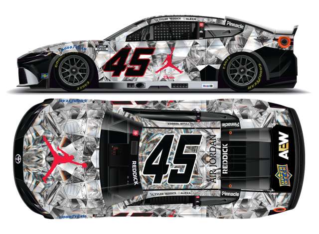 2025 Toyota Camry XSE #45 Tyler Reddick *Jordan Brand Crystal* black/white/red 1:64 Action Racing Collectibles Model