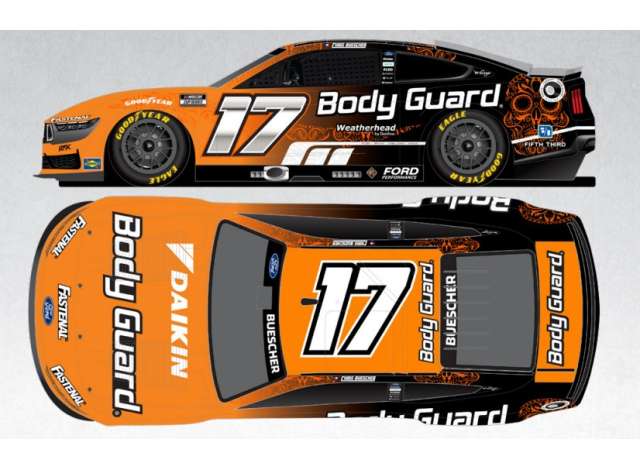2025 Ford Mustang #17 Chris Buescher *Body Guard Mexico*, orange 1:64 Action Racing Collectibles Model