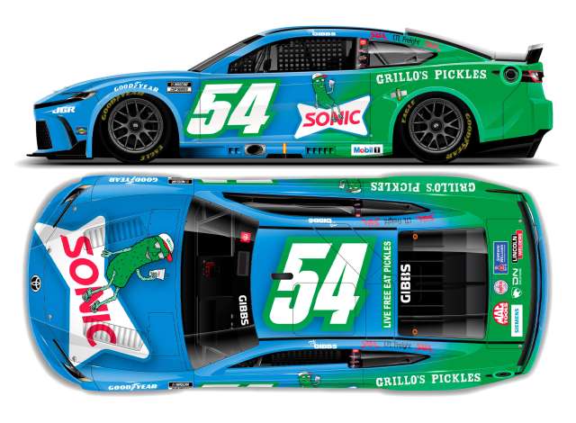 2025 Toyota Camry XSE #54 Ty Gibbs *Sonic/Grillo`s Pickles*, blue/green 1:64 Action Racing Collectibles Model