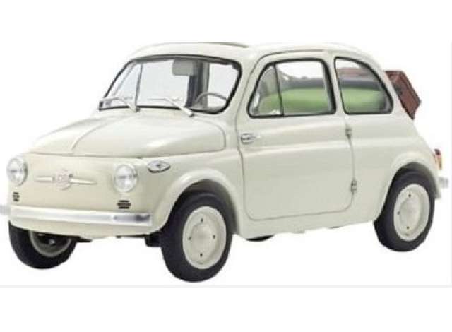 Pre-Order – Fiat Nuova 500 with accessories, cream 1:18 Kyosho Model (kyo08966WA) – ETA. July/August 2026