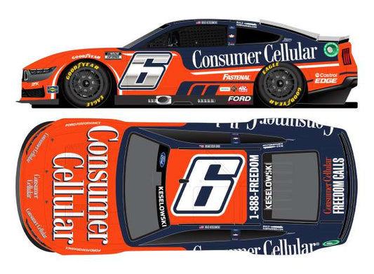 2024 Ford Mustang #6 Brad Keselowski *Consumer Cellular* orange/blue/white 1:24 Action Racing Collectibles Model