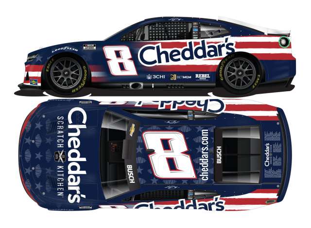 2024 Chevrolet Camaro #8 Kyle Busch *Cheddar`s Salutes*, blue/red/white 1:24 Action Racing Collectibles Model