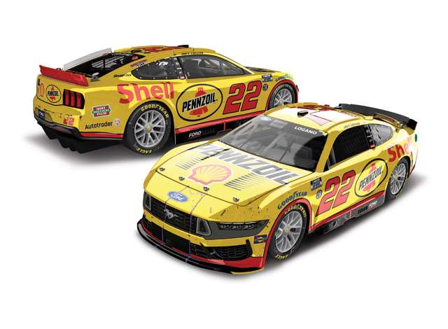 2024 Ford Mustang #22 Joey Logano *Shell-Pennzoil*, yellow/red 1:24 Action Racing Collectibles Model