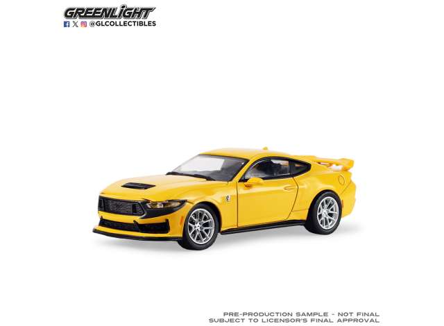 Pre-Order – 2024 Ford Mustang Dark Horse *Showroom Floor Series 8*, yellow 1:64 GreenLight Model (gl68080E) – ETA. September 2026