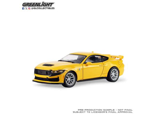 Pre-Order – 2024 Ford Mustang Dark Horse *Showroom Floor Series 8*, yellow 1:64 GreenLight Model (gl68080E) – ETA. September 2026
