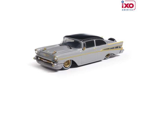 Pre-Order – 1957 Chevrolet Bel Air Lowrider, gray 1:64 IXO America Model (ixoIA64014) – ETA. September 2026