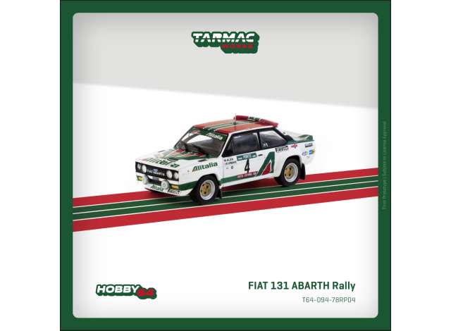 Pre-Order – 1978 Fiat 131 ABARTH Rally, #4 Markku Alén/Ilkka Kivimäki Rallye de Portugal - Vinho do Porto Winner, white/green/red 1:64 Tarmac Model (TC-T64-094-78RP04) – ETA. September 2026