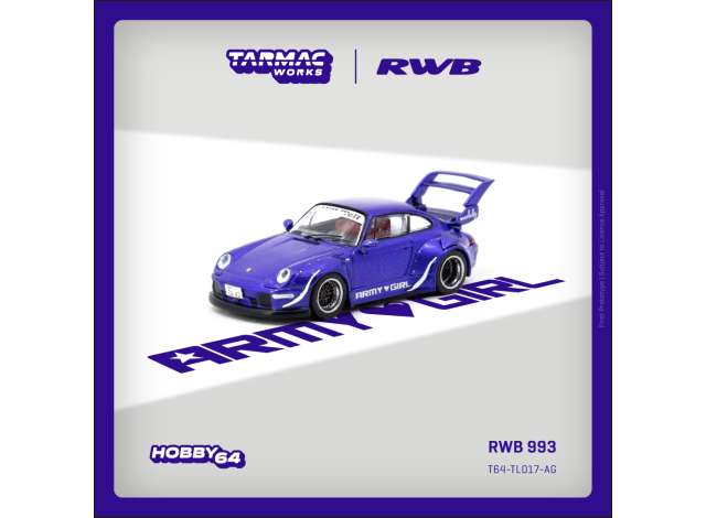 Pre-Order – RWB 993 *ARMY GIRL*, purple 1:64 Tarmac Model (TC-T64-TL017-AG) – ETA. September 2026