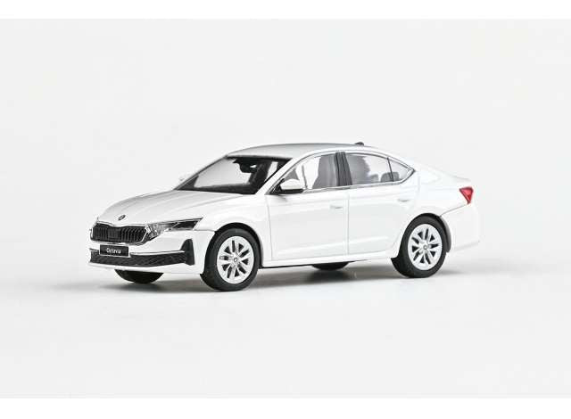 2024 Skoda Octavia IV FL, white candy 1:43 Abrex Model