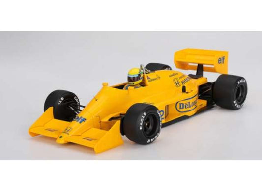 Pre-Order – 1987 Lotus 99T #12 Ayrton Senna Monaco Grand Prix Winner, yellow 1:12 TrueScale Model (TSM120016) – ETA. October 2026