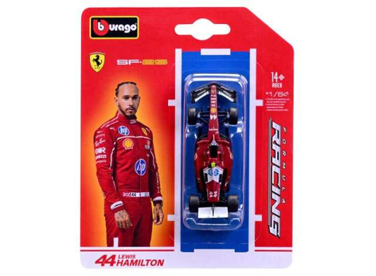 Ferrari SF-25 #44 Lewis Hamilton 1:64 Bburago Model Car (BUR56801H)