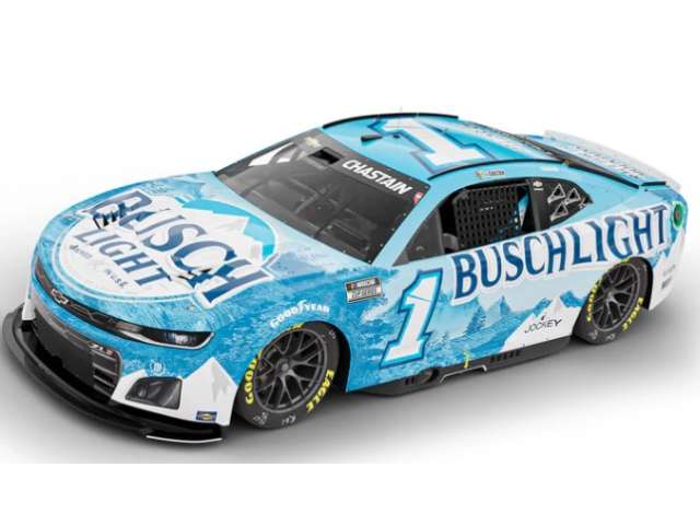 2024 Chevrolet #1 Ross Chastain *Busch Light Country* white/blue 1:24 Action Racing Collectibles Model