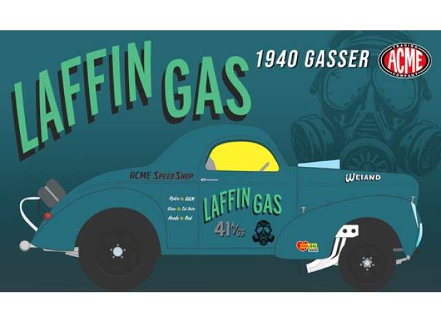 1940 Gasser *Laffin Gas*, blue 1:18 Acme Diecast Model