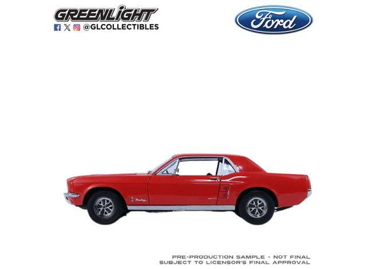 Pre-Order – 1968 Ford Mustang Coupe Ford Rainbow Of Colors West Coast USA Special Edition Mustang, flower power red 1:18 GreenLight Model (gl13707) – ETA. September 2026