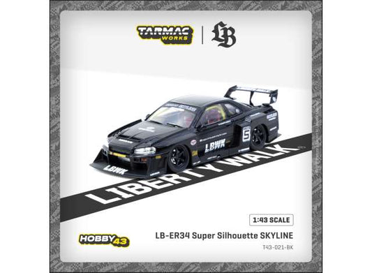 Pre-Order – LB-ER34 Super Silhouette Skyline, black 1:43 Tarmac Model (TC-T43-021-BK) – ETA. September 2026