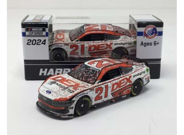 2024 Ford Mustang #21 Harrison Burton *DEX* Imaging Daytona Race Win, white/red 1:64 Action Racing Collectibles Model